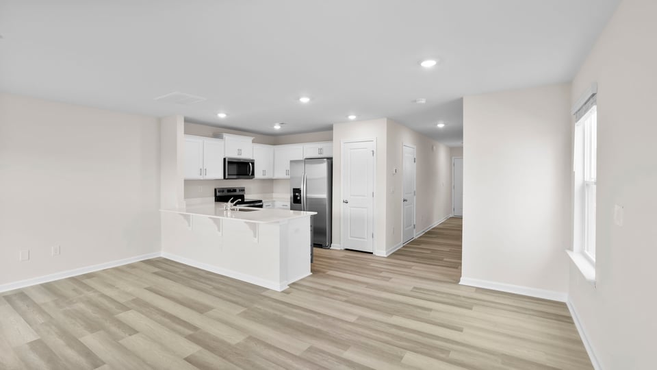 Livingroom and dining area.