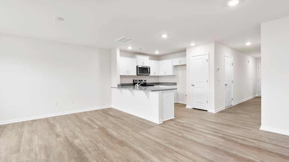 Livingroom view of kitchen.