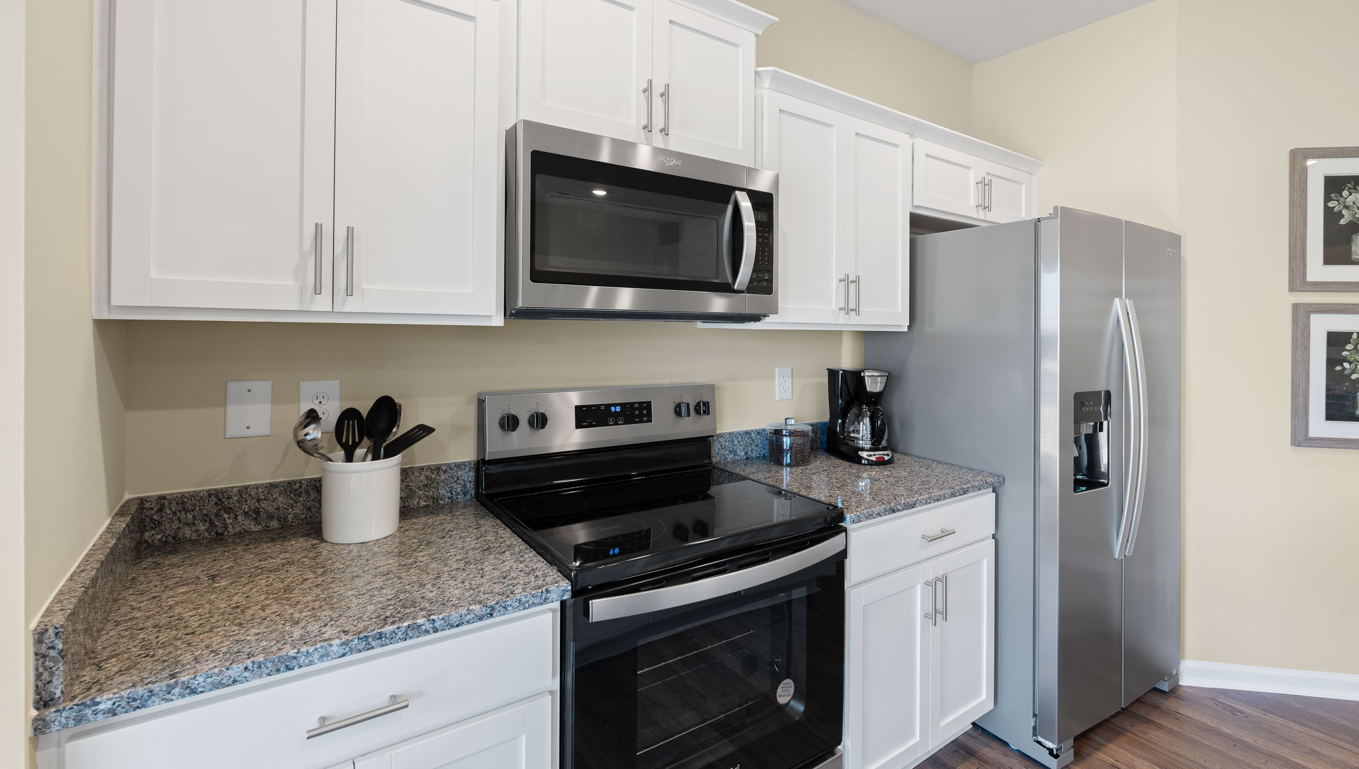 Kitchen with island.