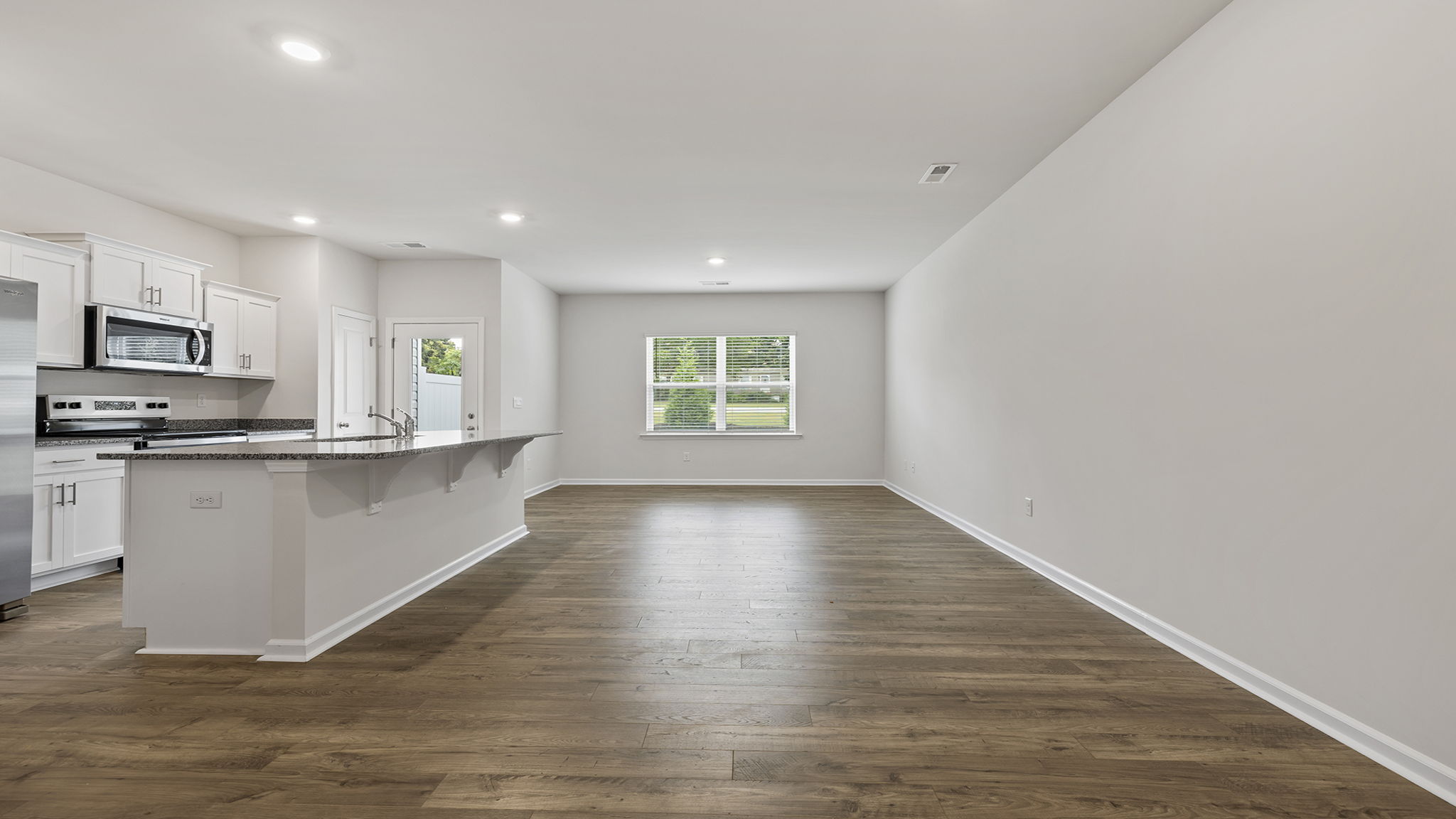 Livingroom with large windows.