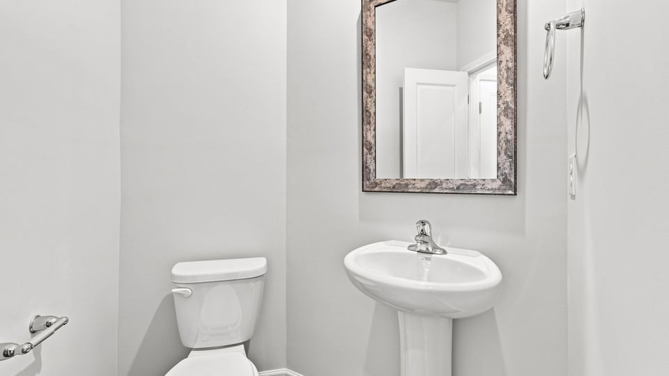 Half bathroom with sink.