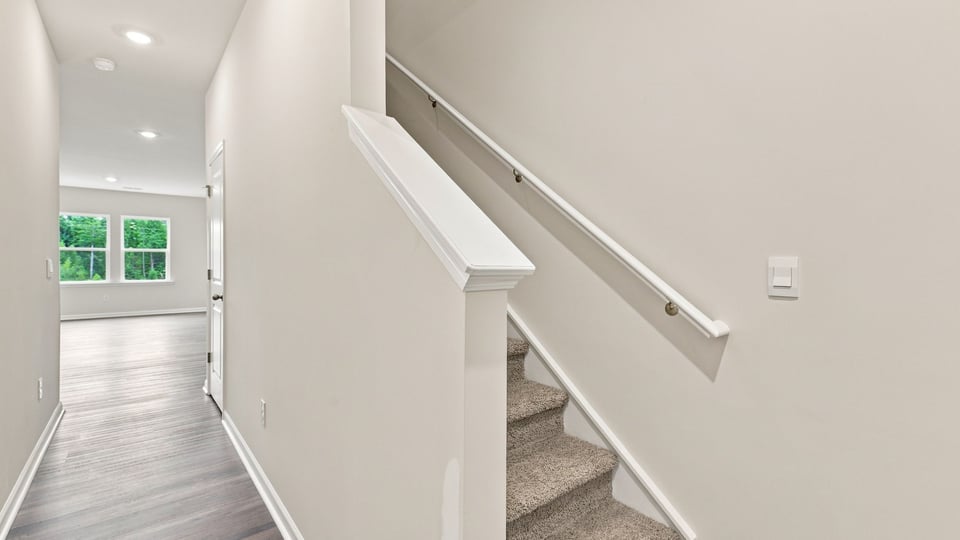Stairs to second level.