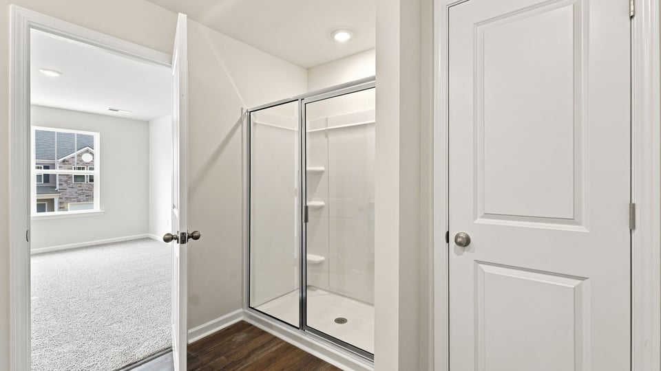 Bathroom with vanity sink.