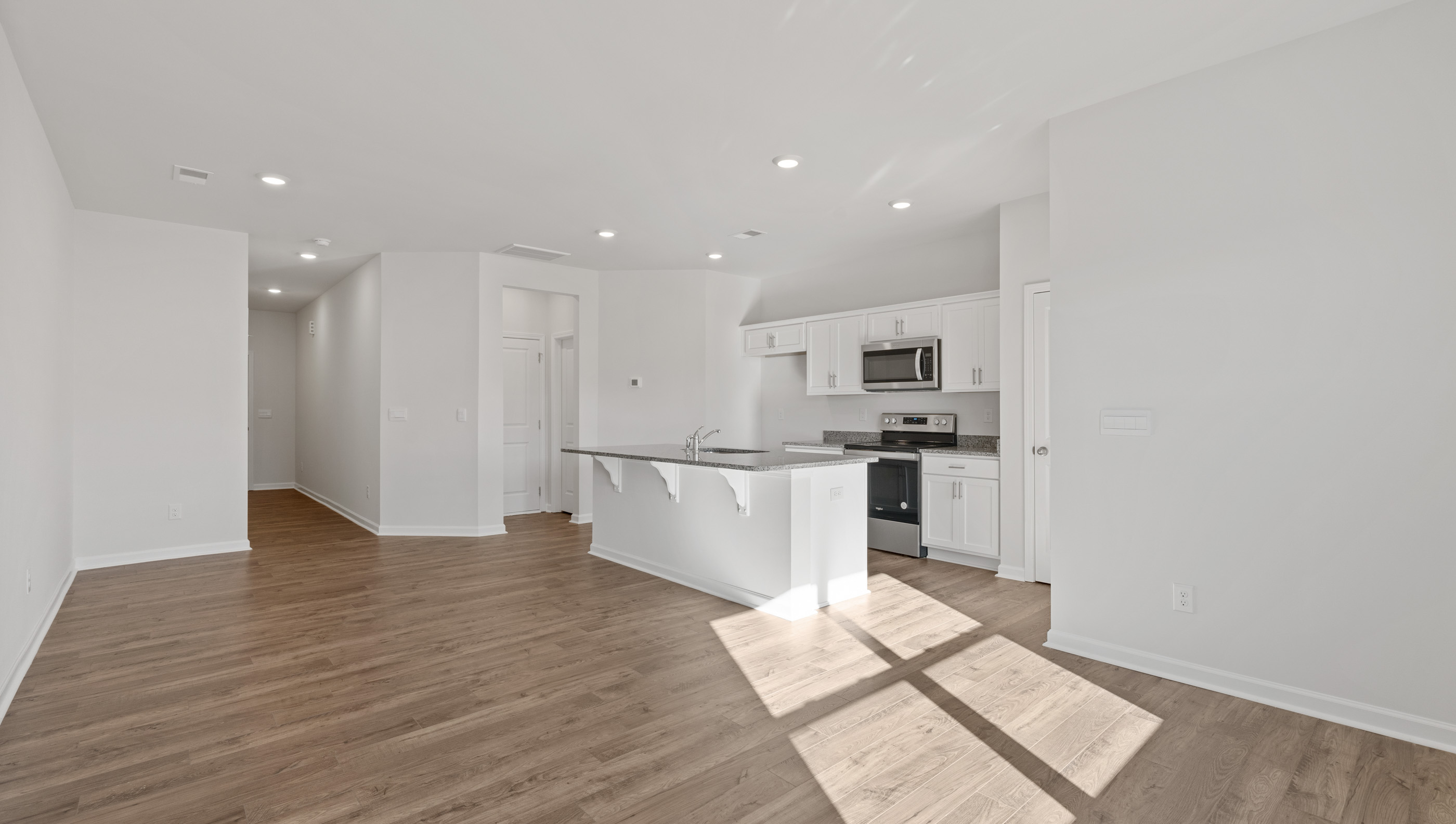 Dining room facing kitchen.