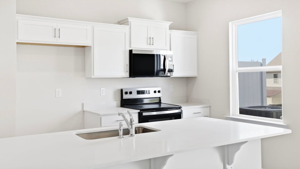 Kitchen with island.