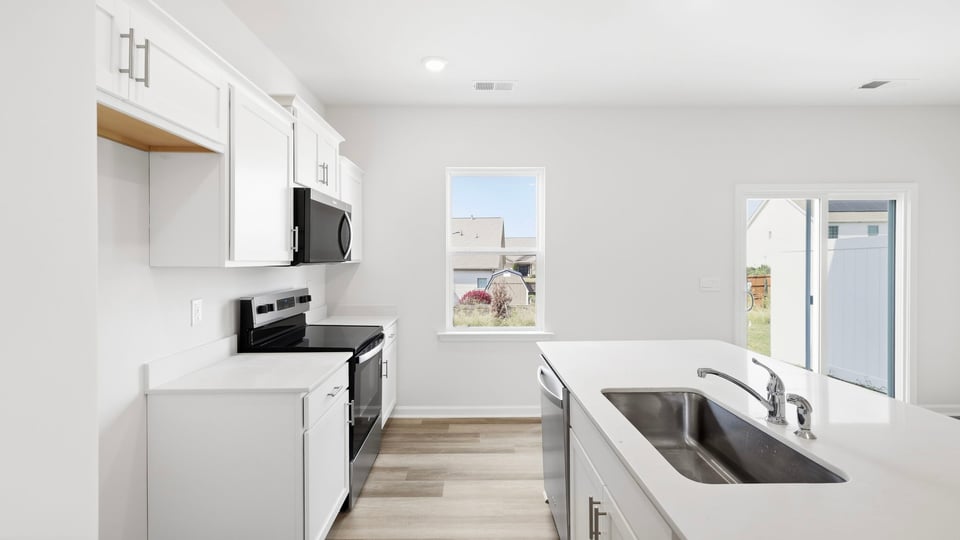Kitchen with island.