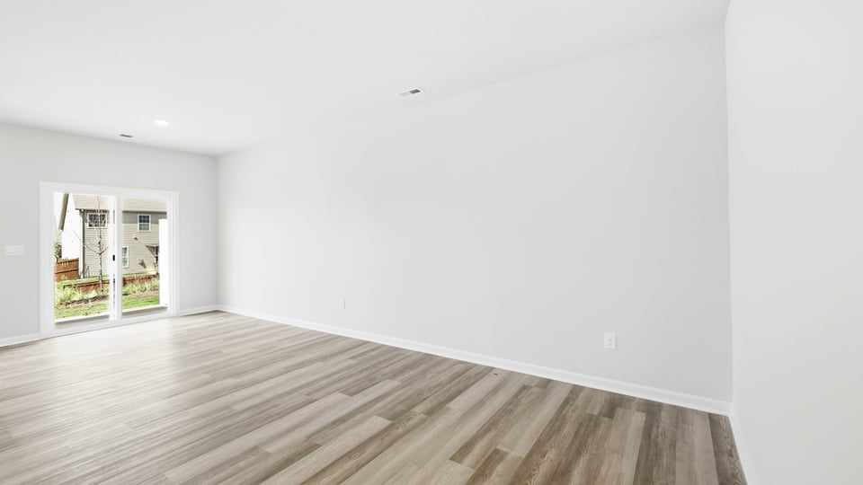 Livingroom with sliding door.
