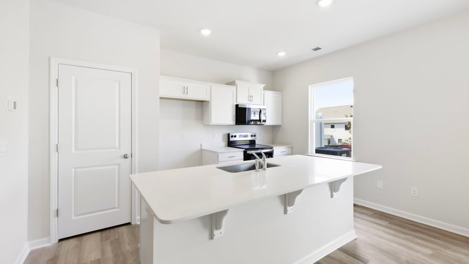 Kitchen with island.