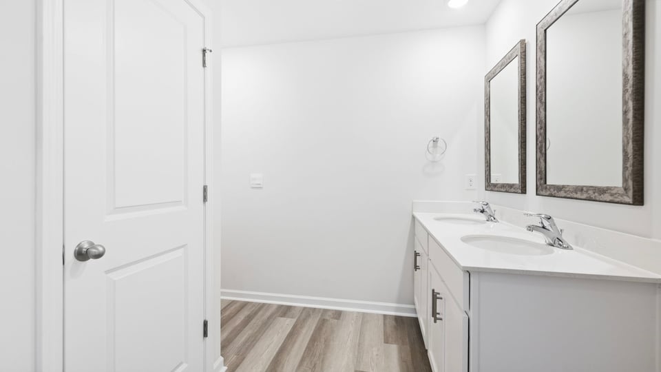 Bathroom with double vanity.