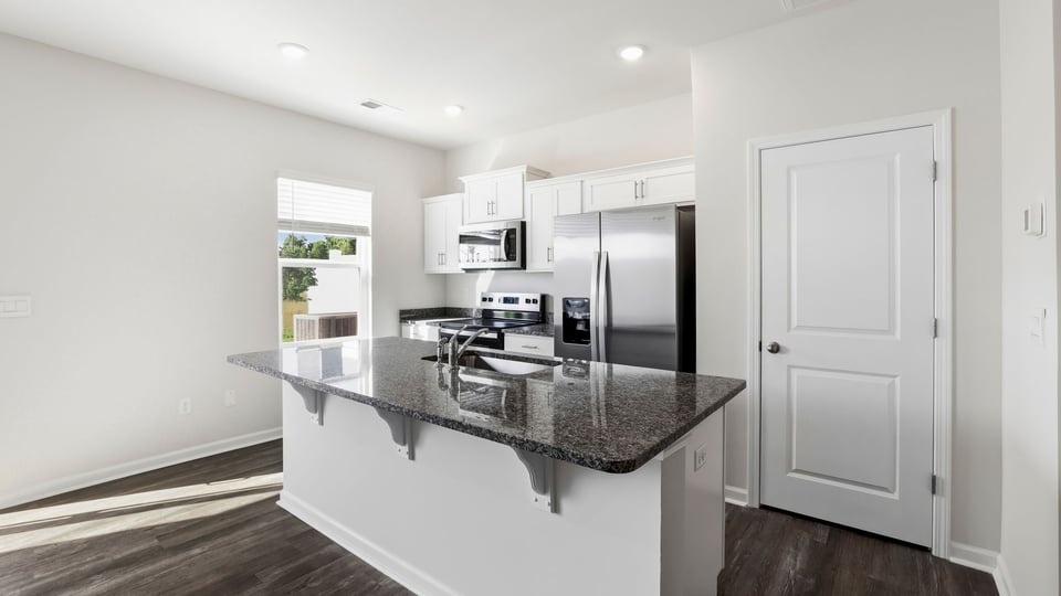Kitchen with island.
