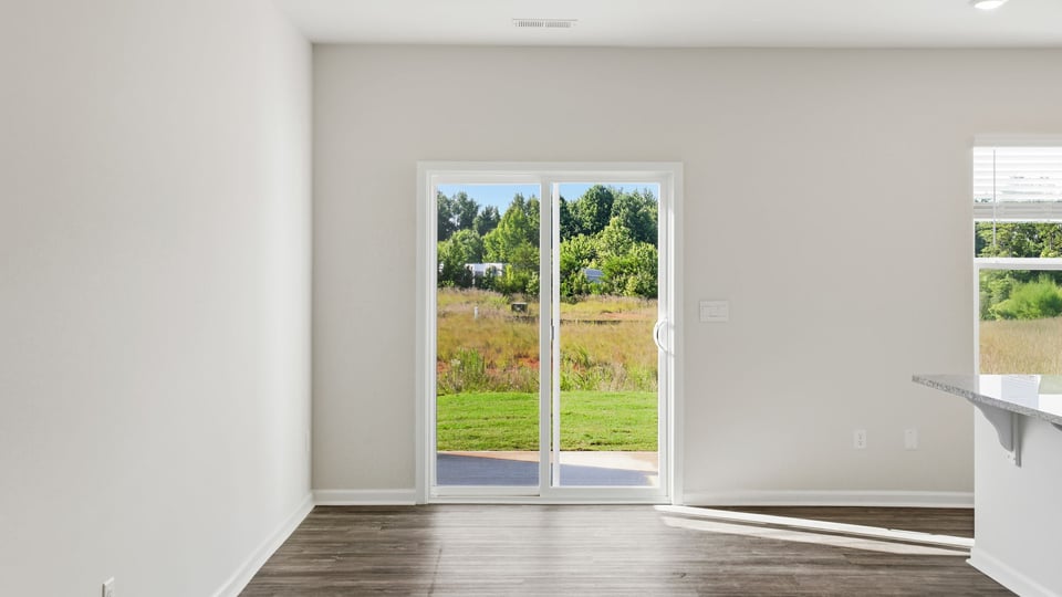 Livingroom with sliding door.