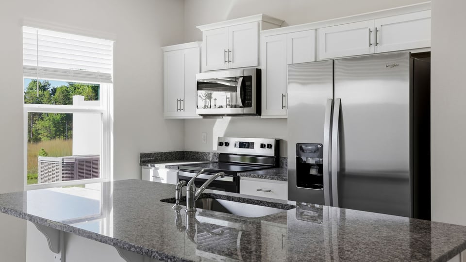 Kitchen with island.