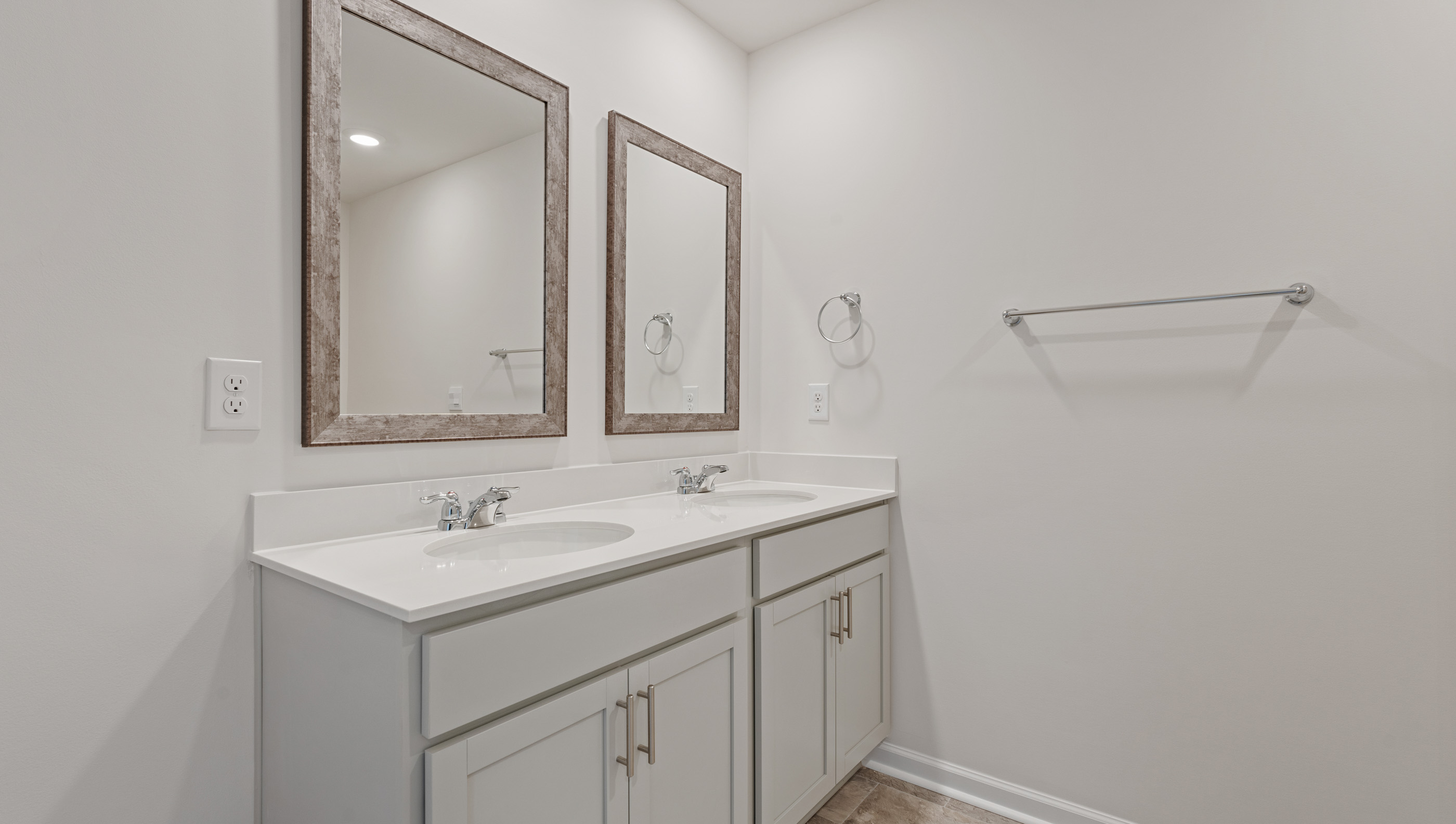 Bathroom with vanity.