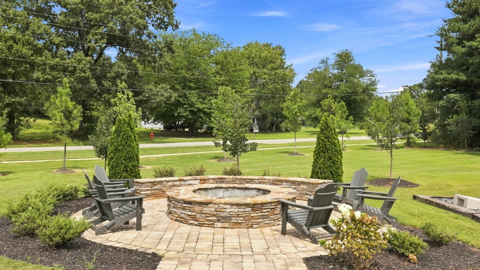 View of firepit.