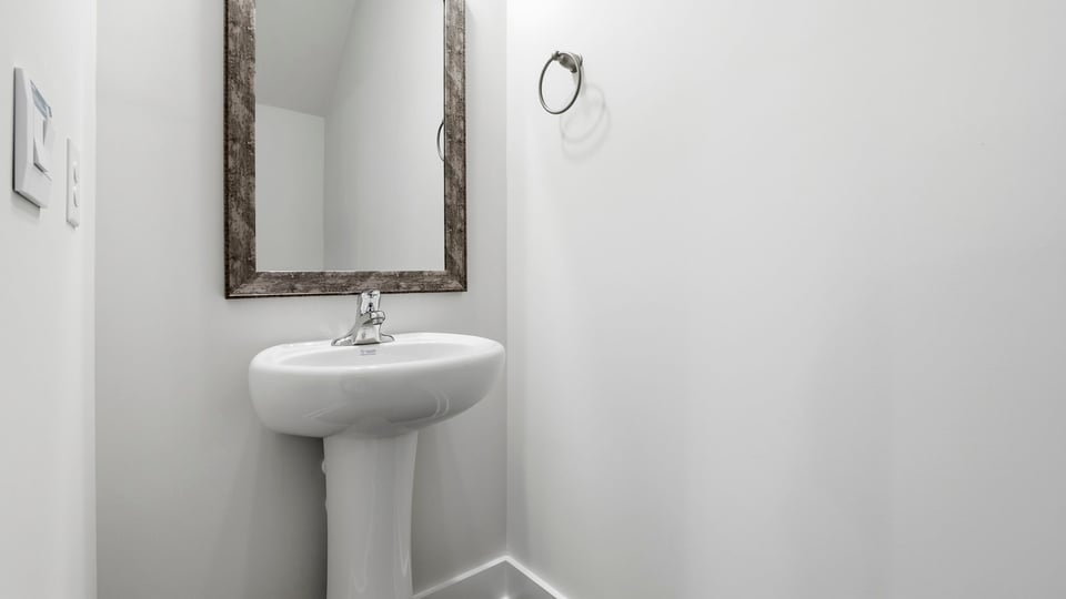 Half bathroom with sink.