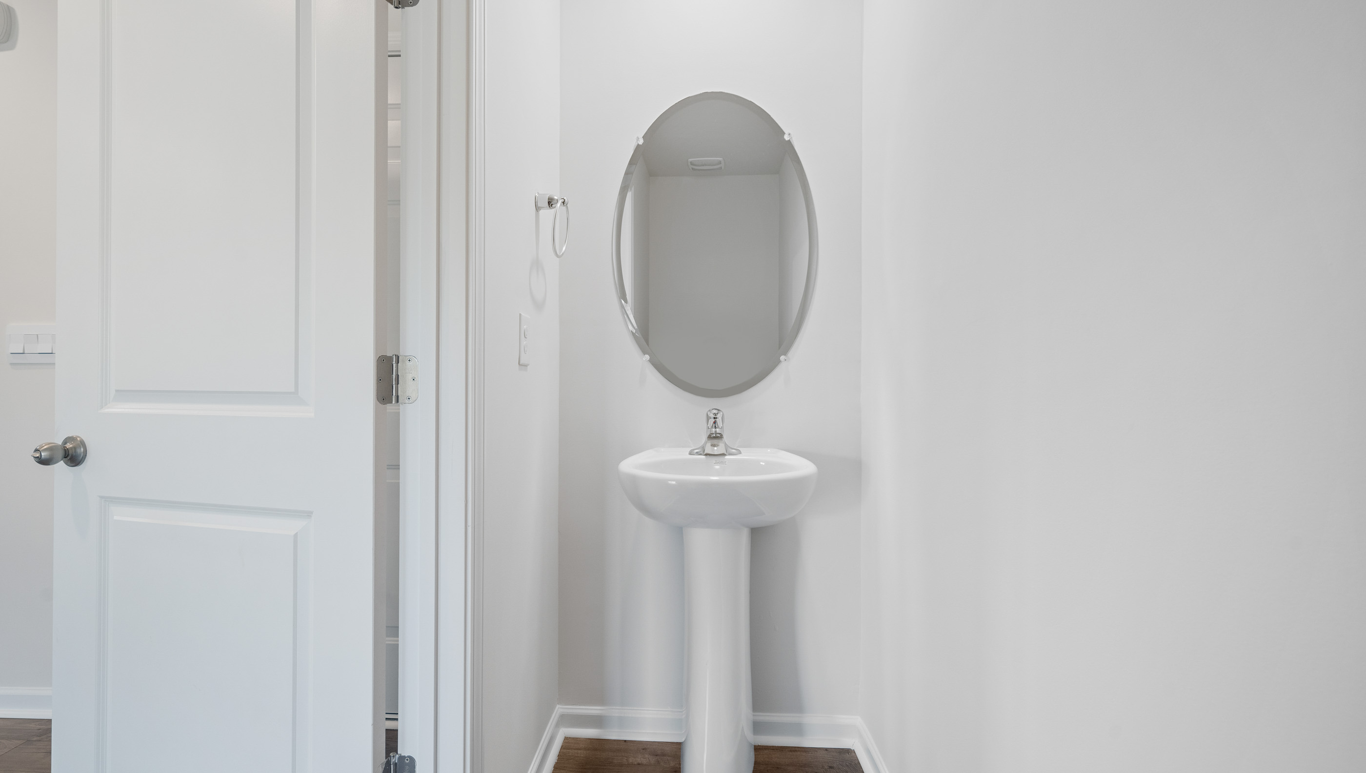 Bathroom with sink and toilet.