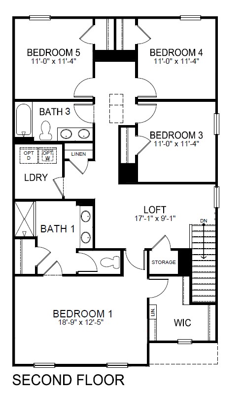 Robie second floor floorplan.