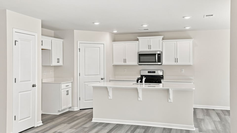 Kitchen with island.