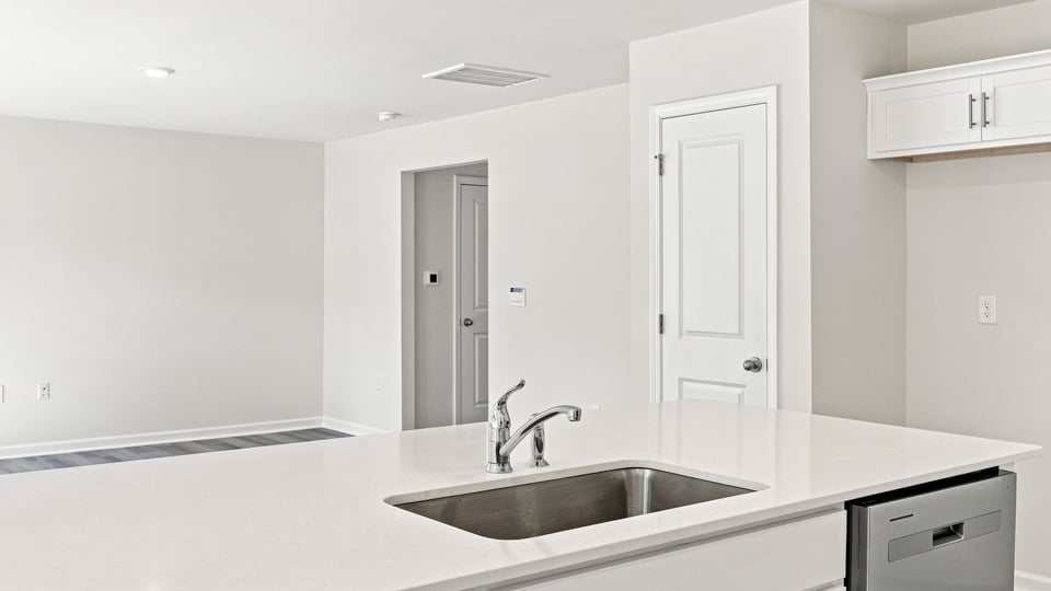 Island hosts the sink.