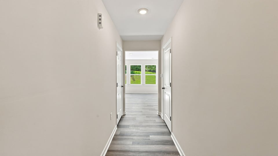 View of hallway to the living area.