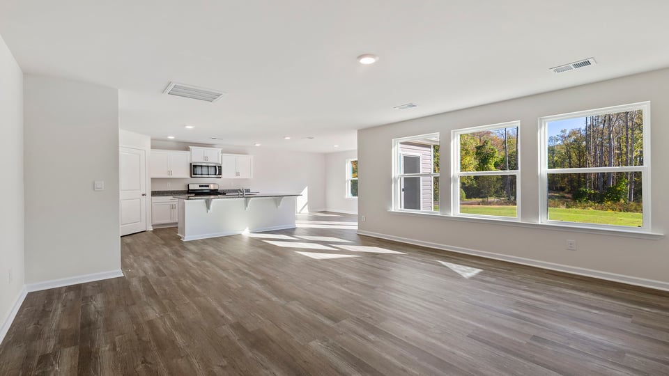 Livingroom with large windows.