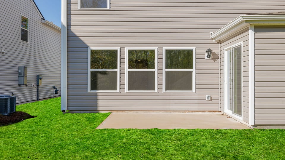Large backyard of home.