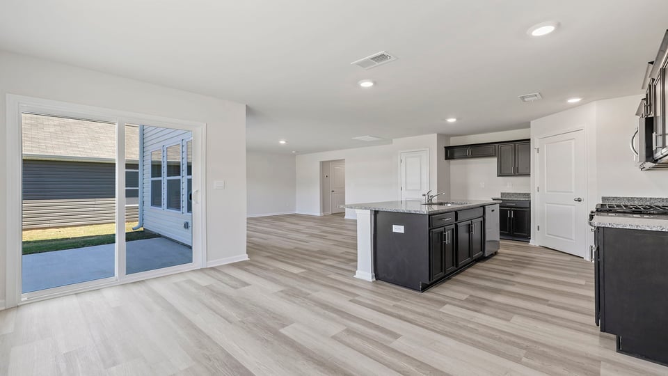 Breakfast area and kitchen.