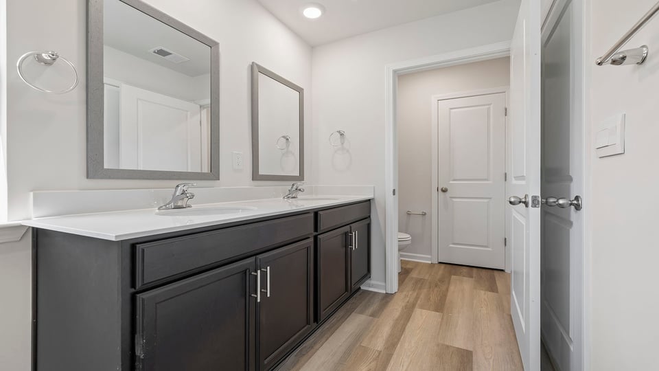 Bathroom with vanity.