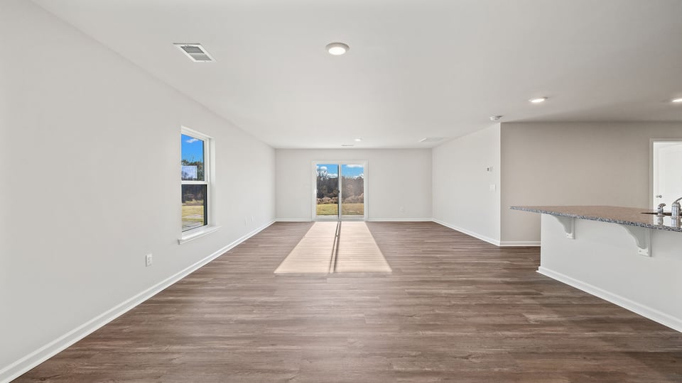 Livingroom with large windows.