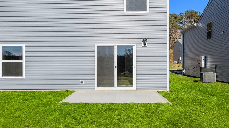 Large backyard of home.