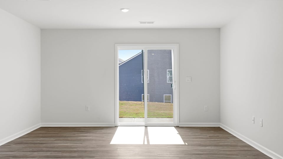 Livingroom with sliding doors.