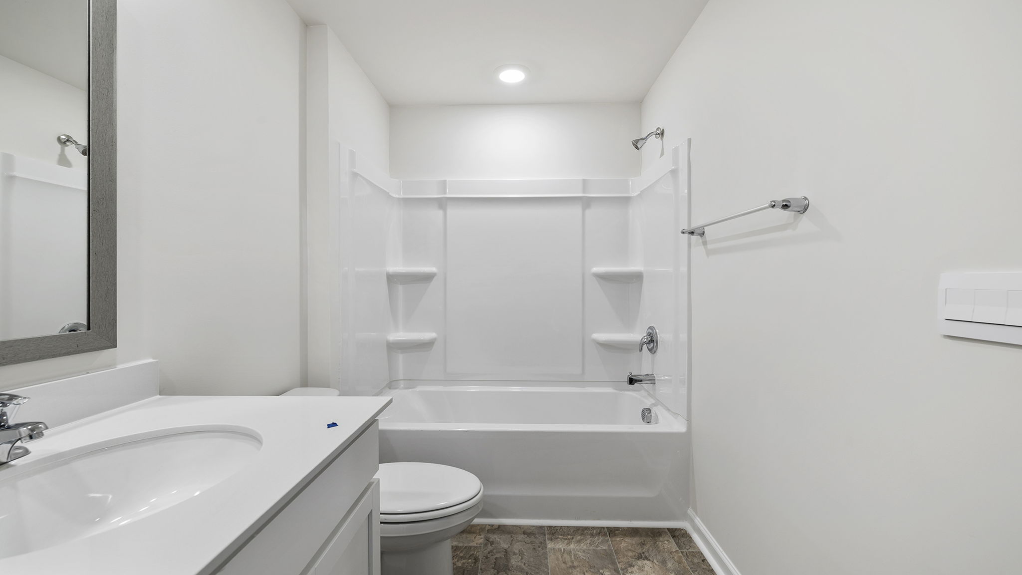 Bathroom with sink and tub.