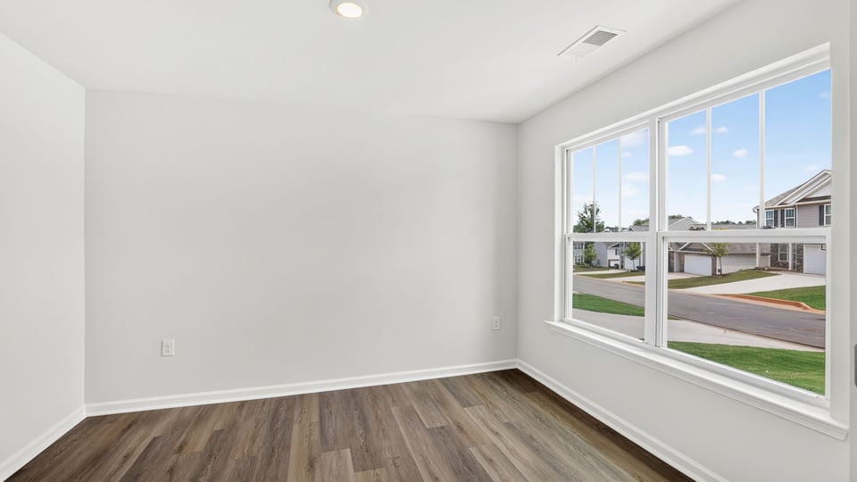 Flex room with large windows.