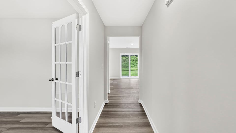 Hallway view of home.