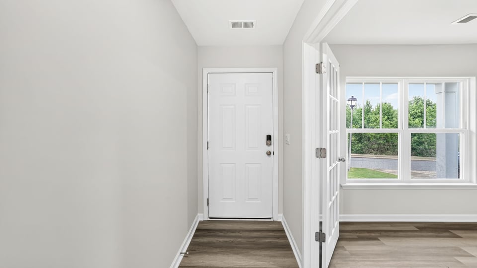 Hallway view of home.