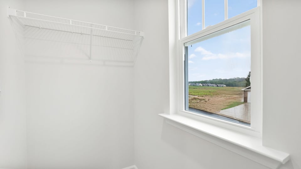 Closet with window.