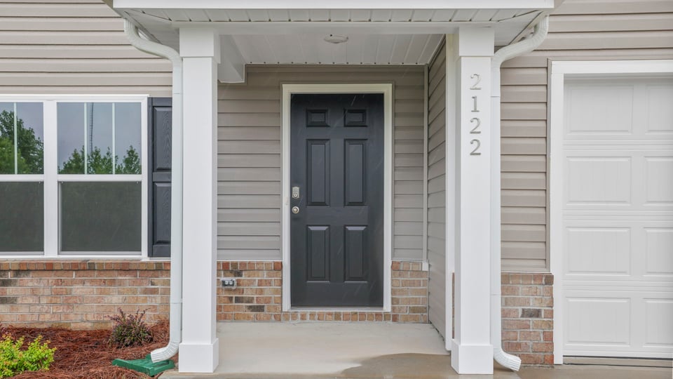 View of front door.
