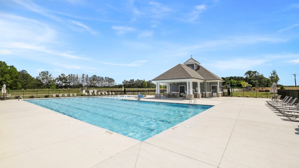 Pool with cabana.