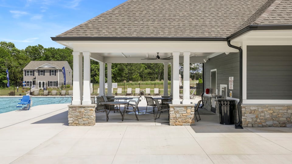 Pool with cabana.