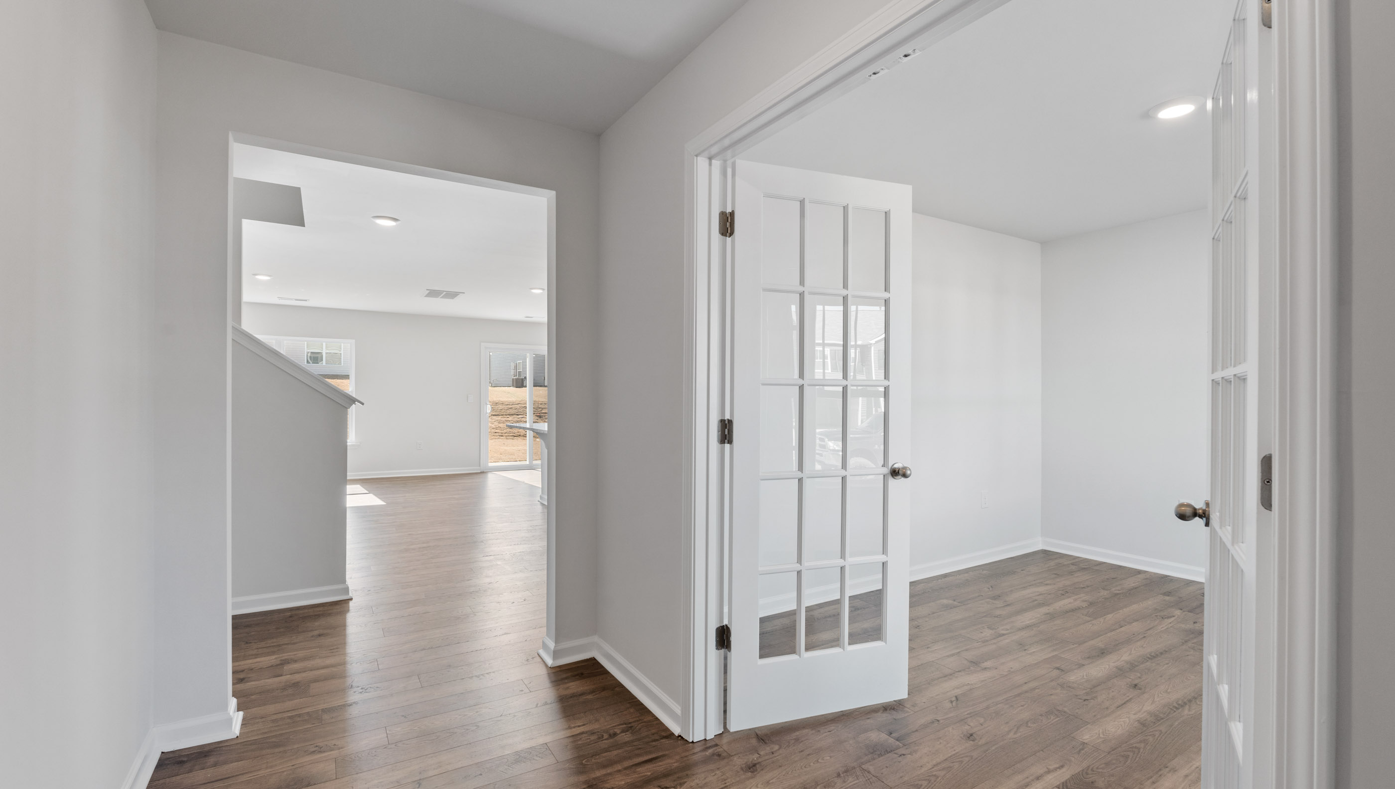 Entry way into home with flex room.