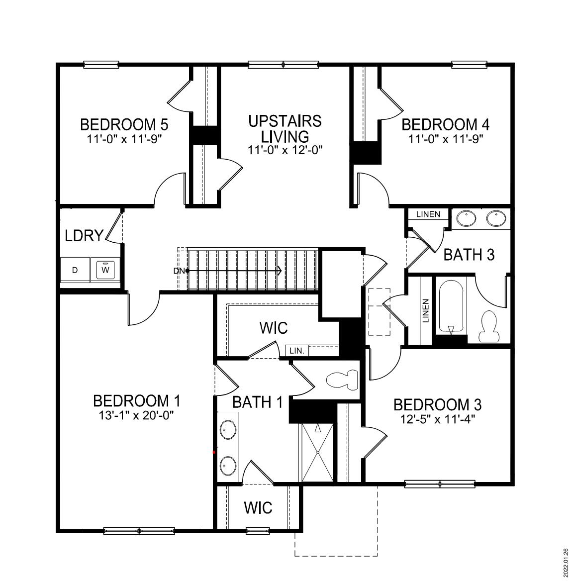 Second floor floorplan.