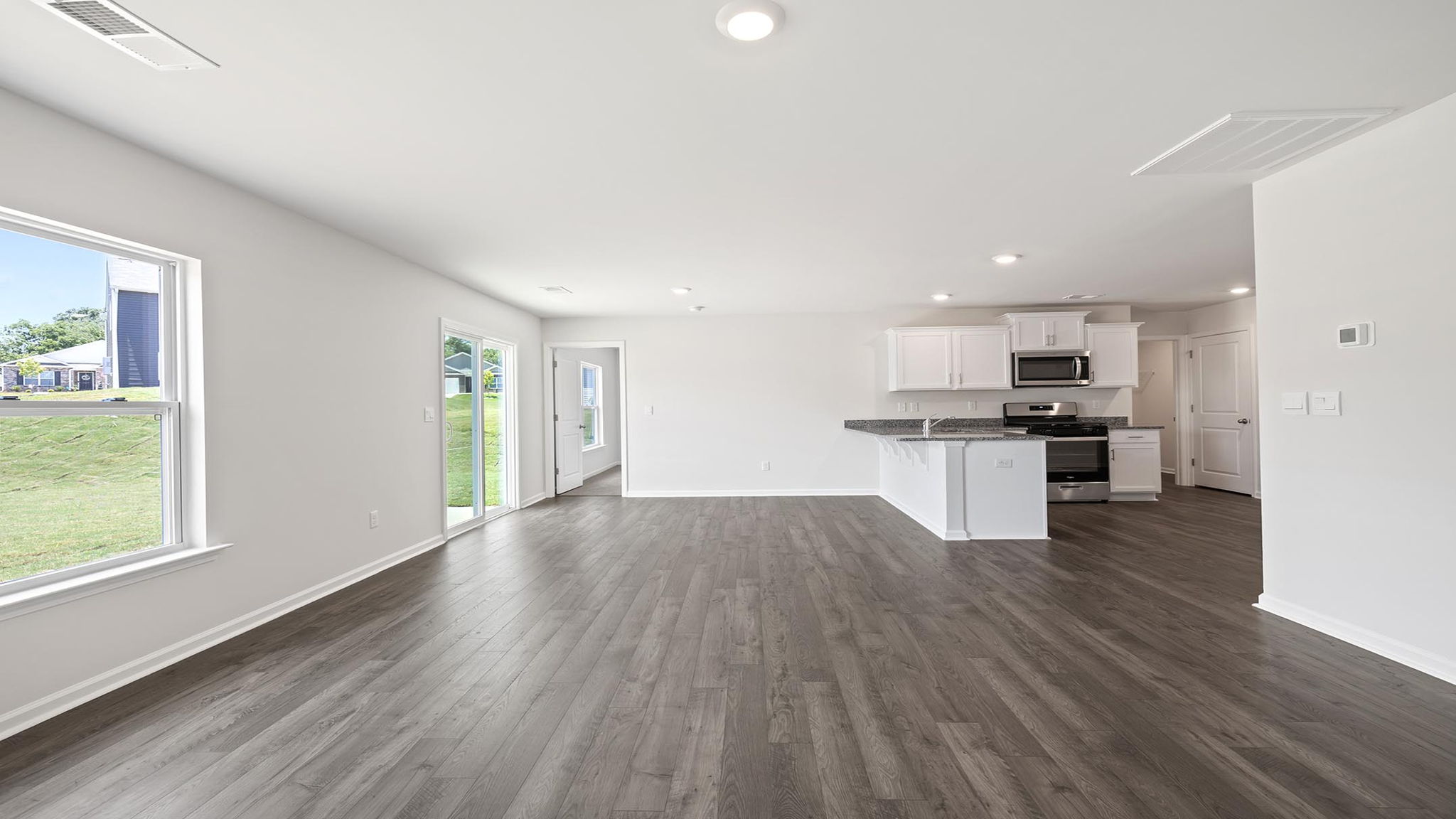 Living area with windows.