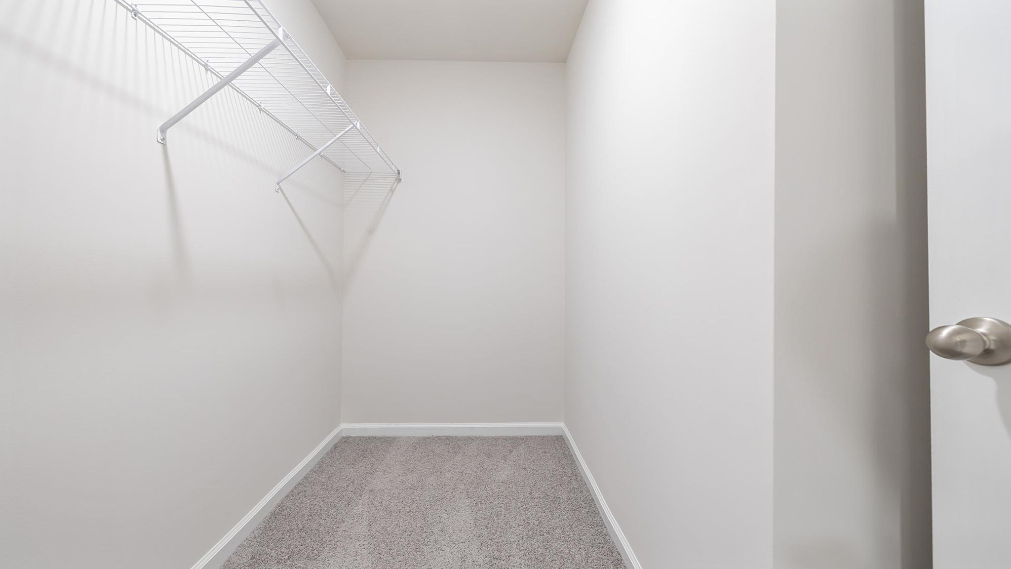 Primary closet with shelf,