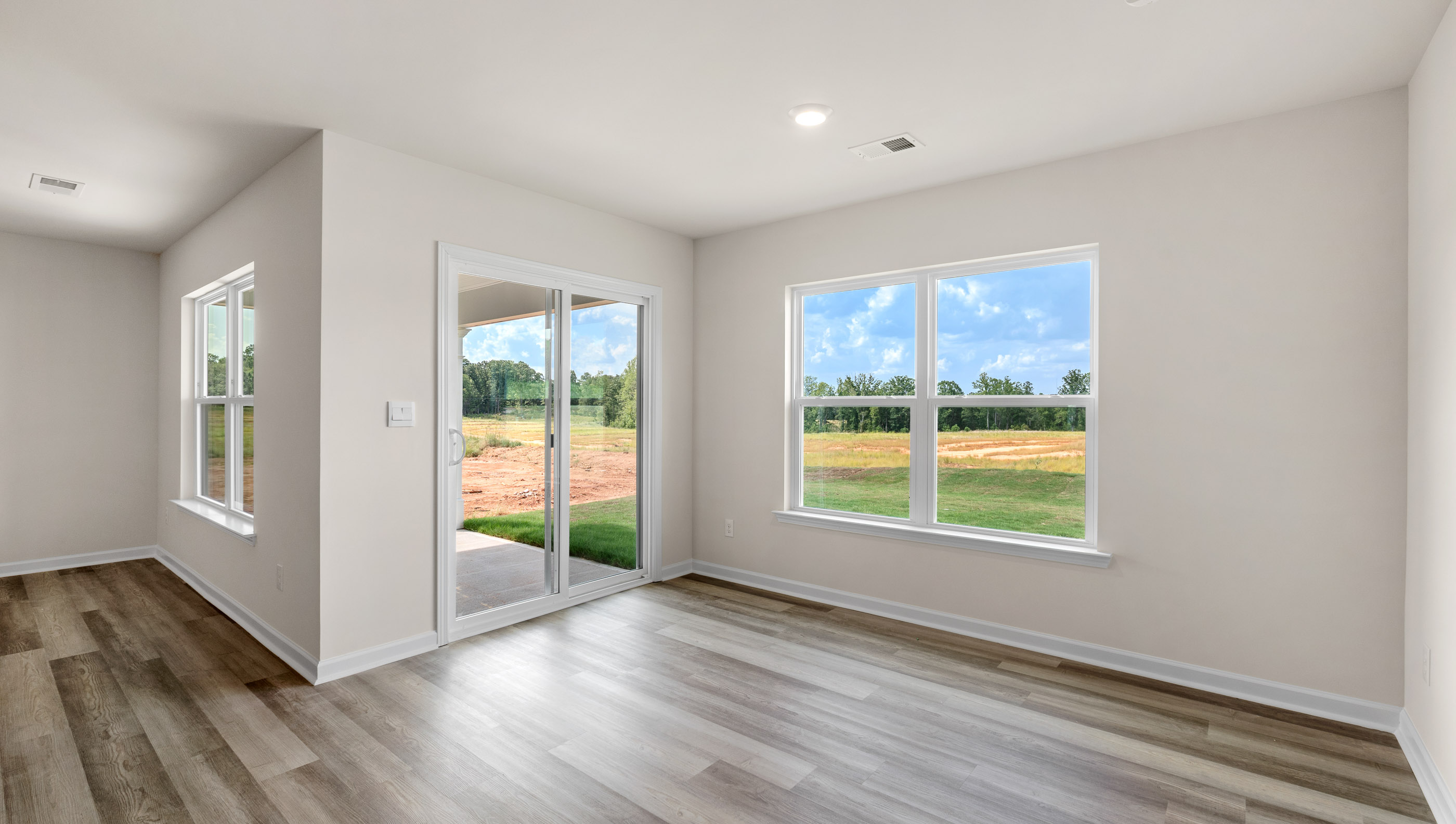 Dining area and door to outside patio.