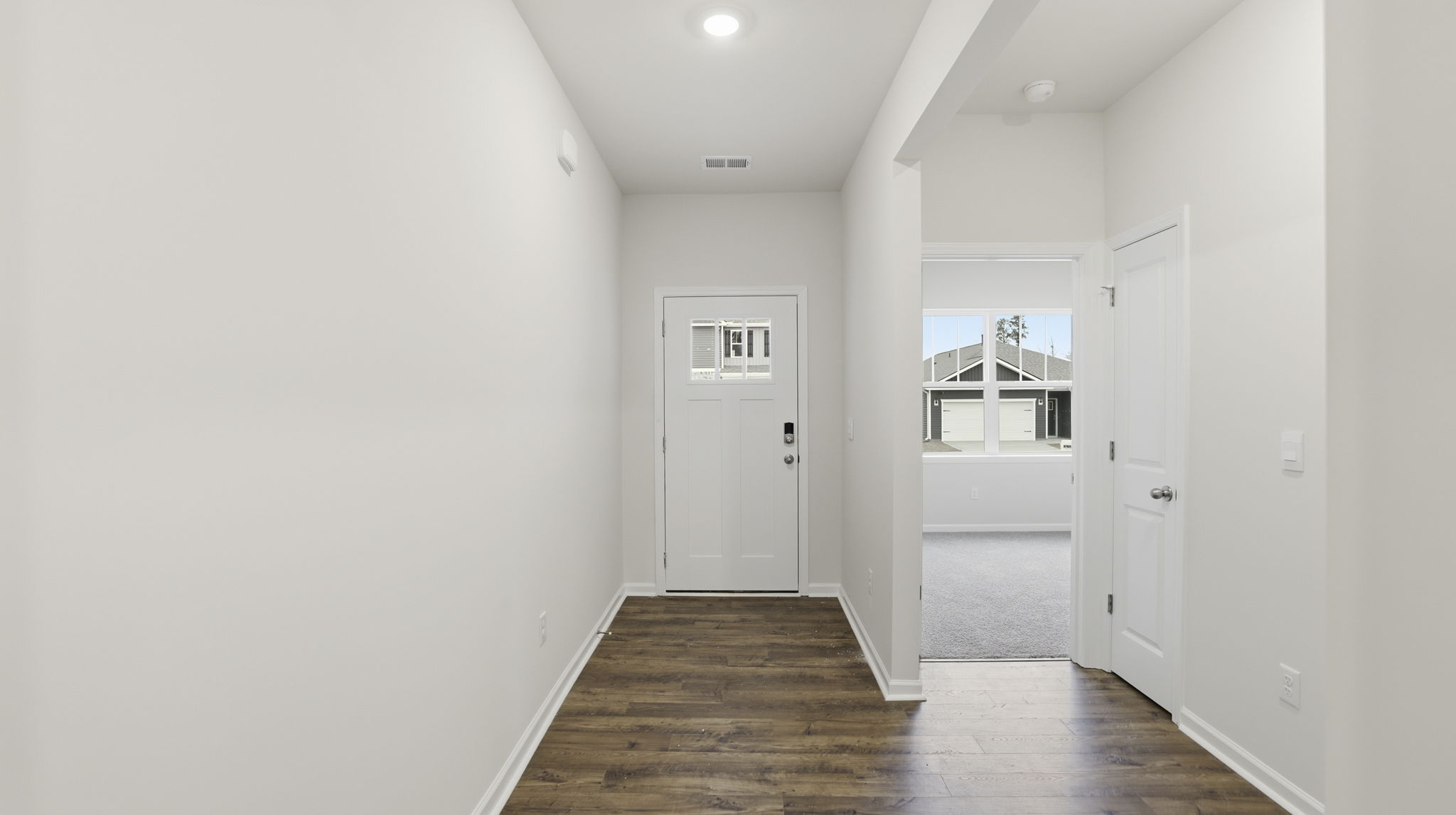 View of hallway toward the entrance.