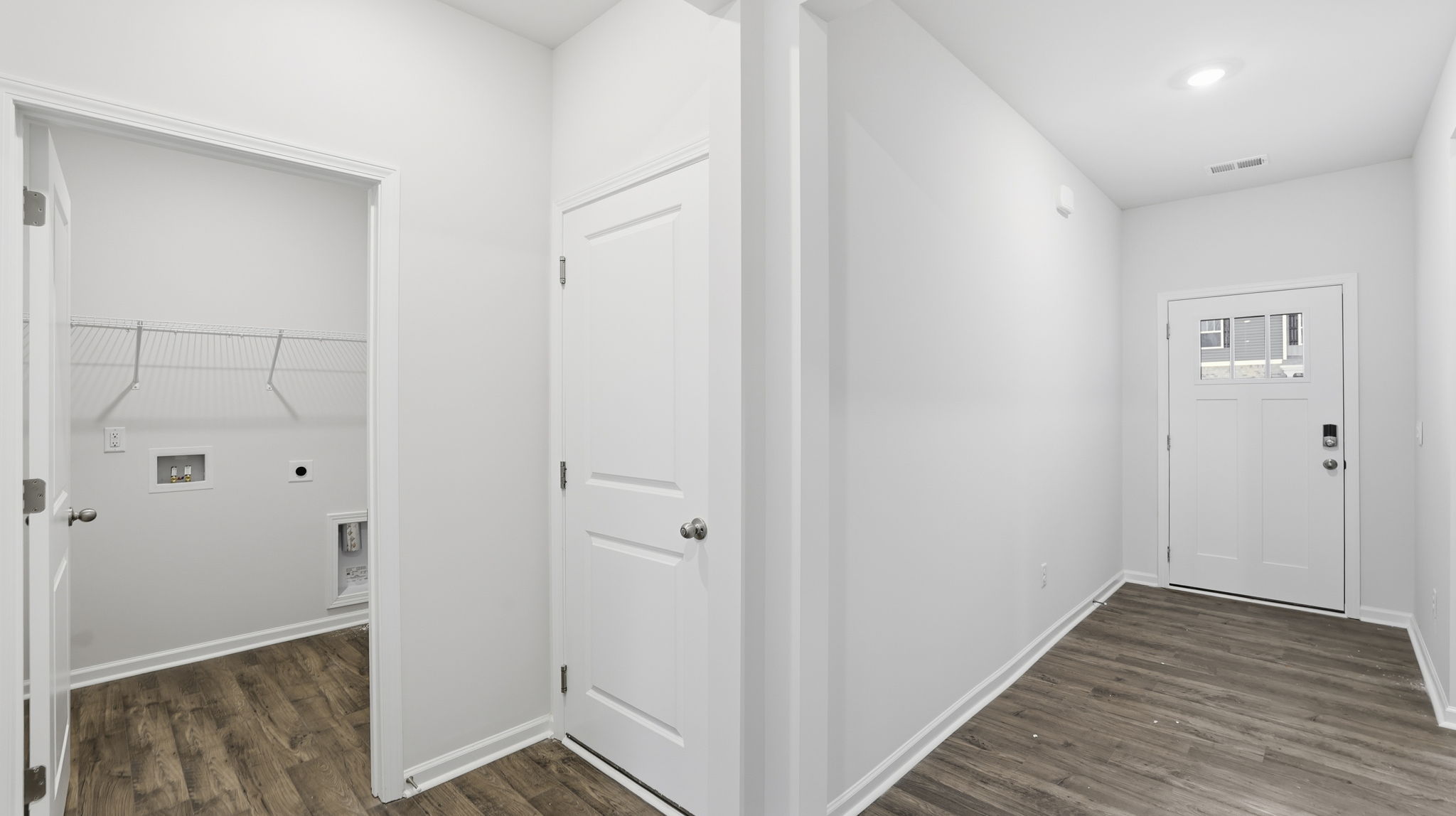 View of laundry room placement.