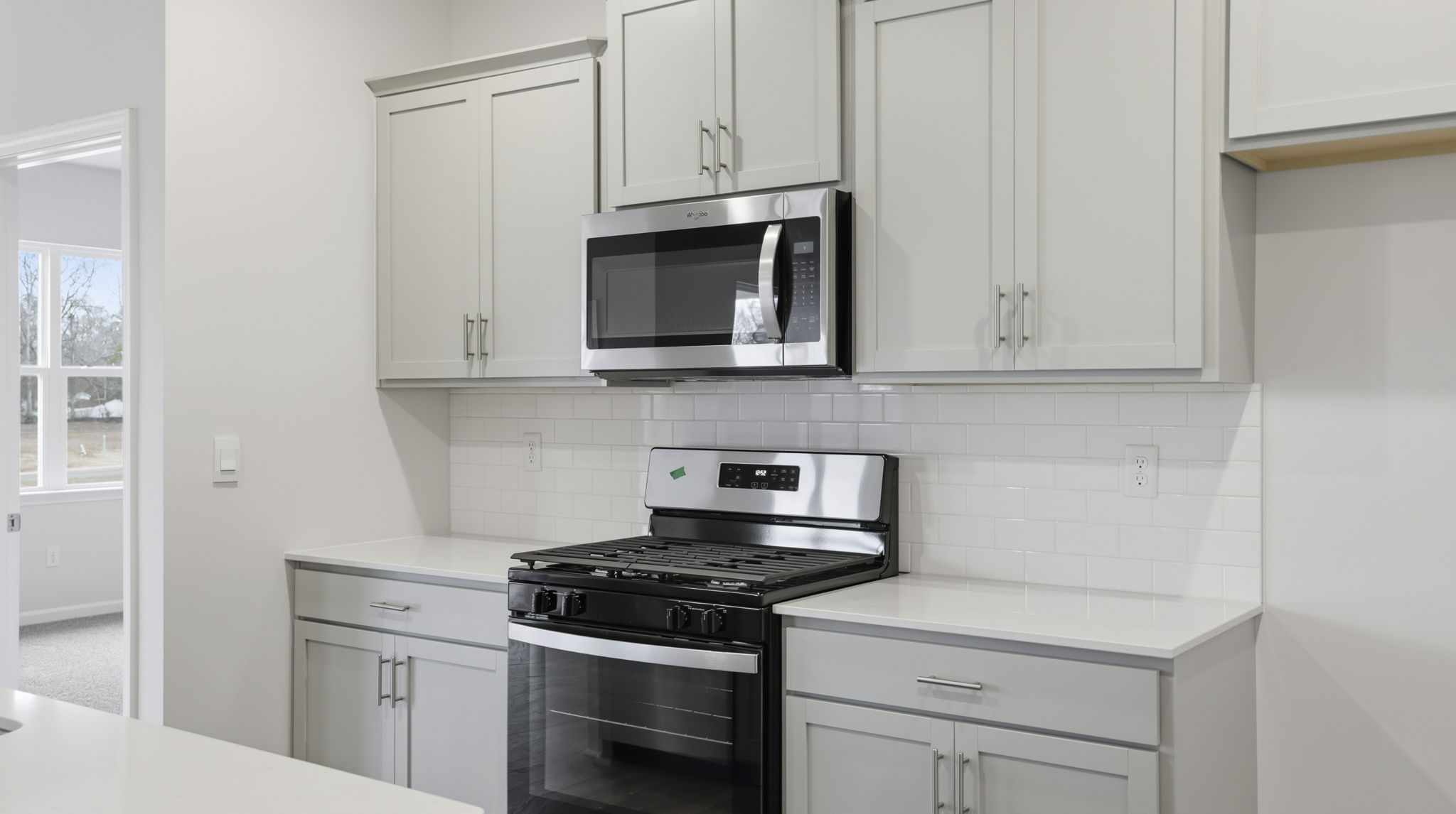 Stainless steel appliances.