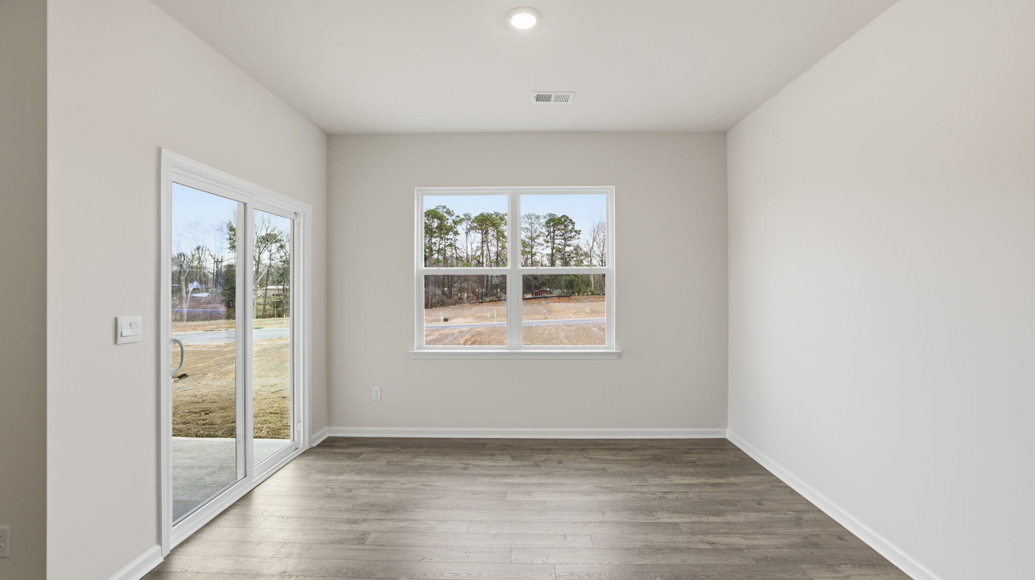 Dining area and door to outside patio.