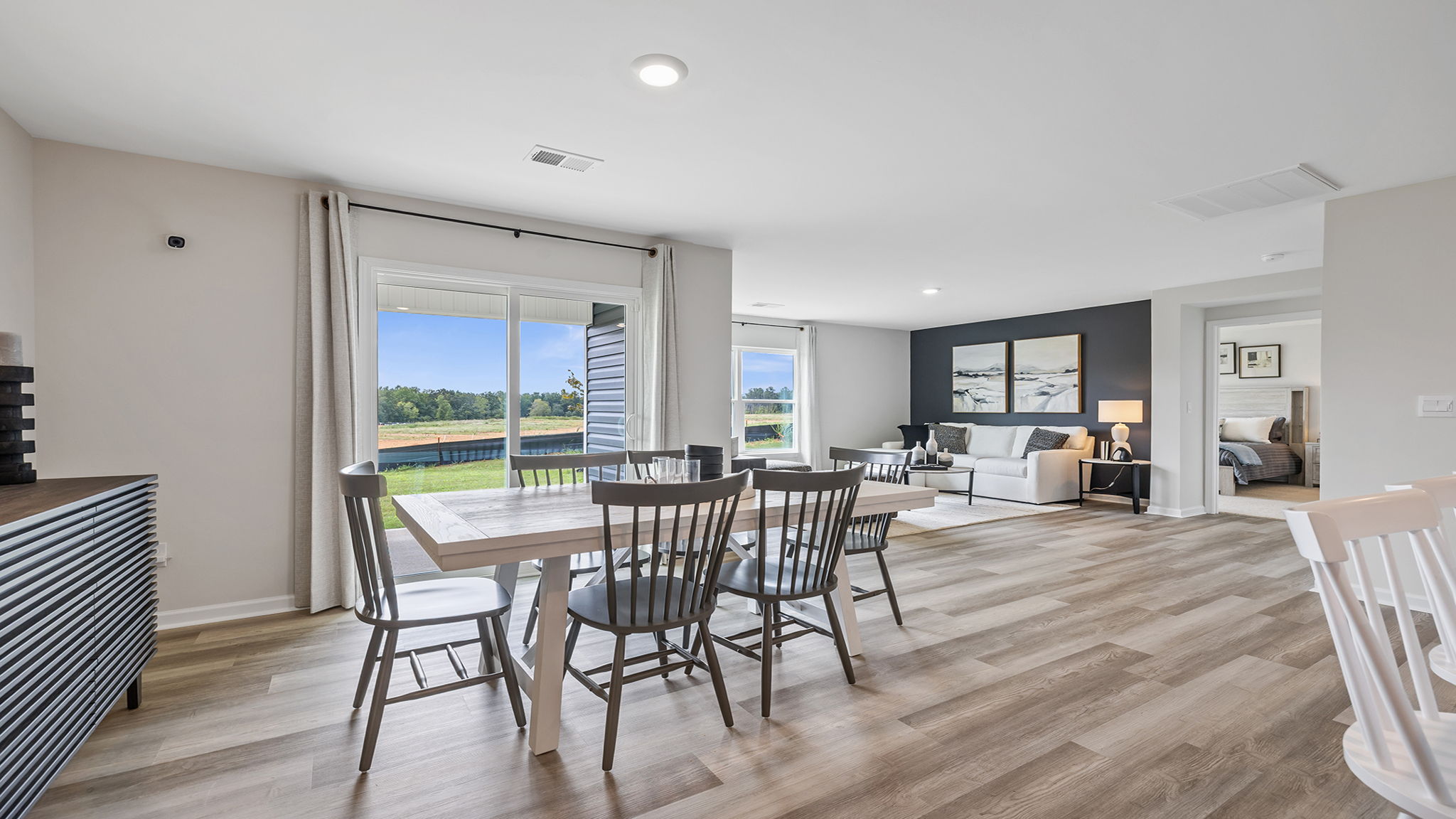 View from kitchen toward family room.