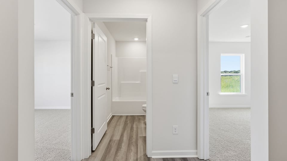 Hallway to bathroom.